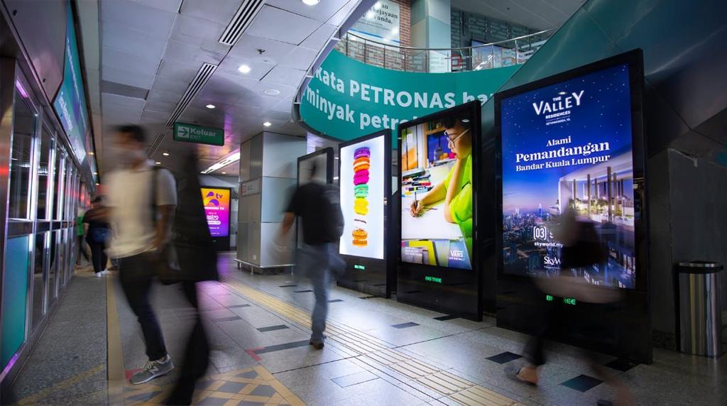 LRT station light box advertising